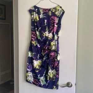 Silk Purple Floral Dress